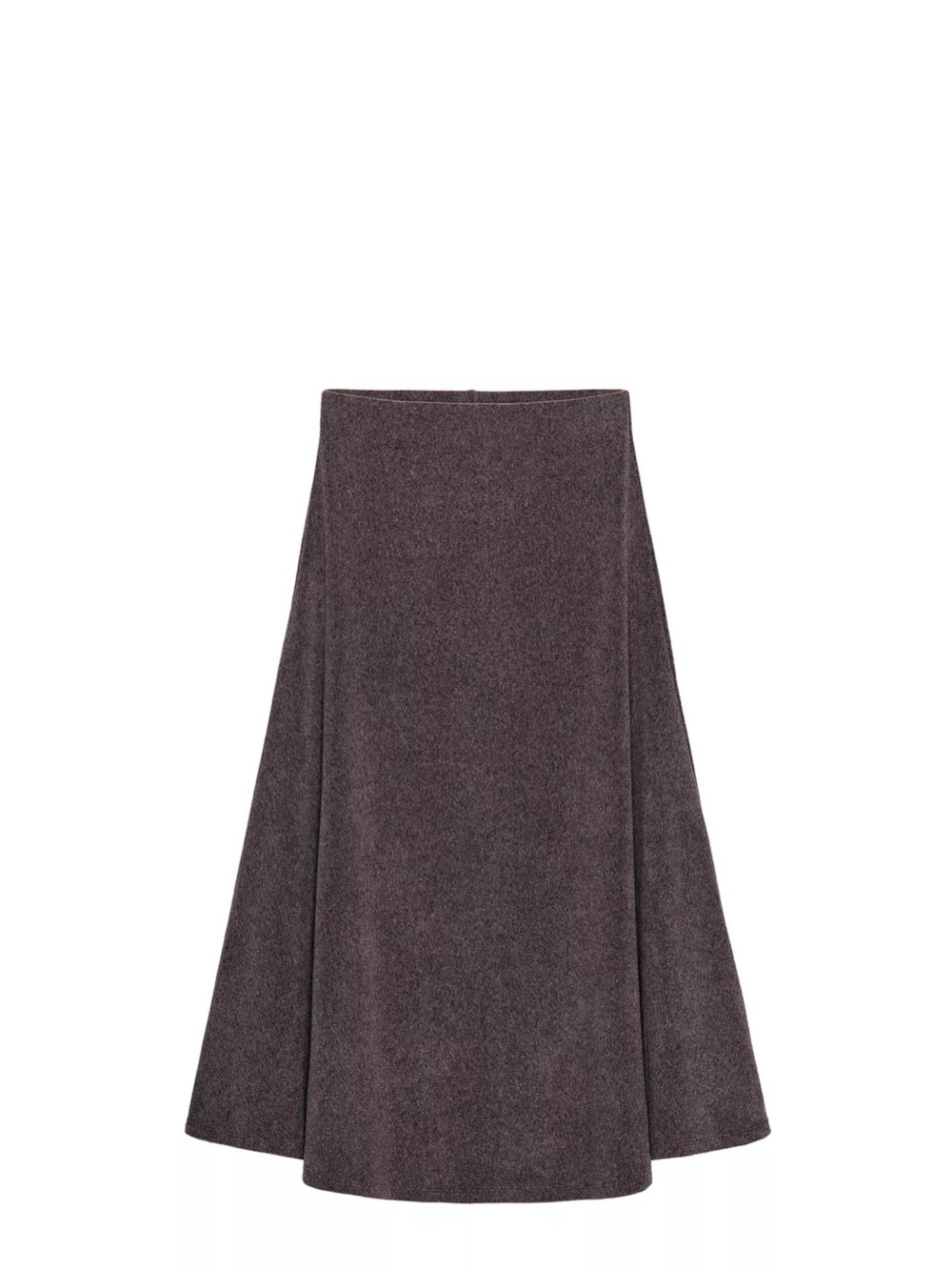 Zara A-Line Midi Skirt in Charcoal